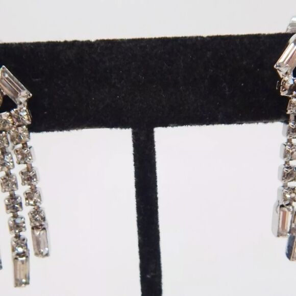 VNTG Weiss & Kramer Icy Rhinestone Necklaces Brooch Bracelet & Earrings 102.8g - Picture 5 of 11